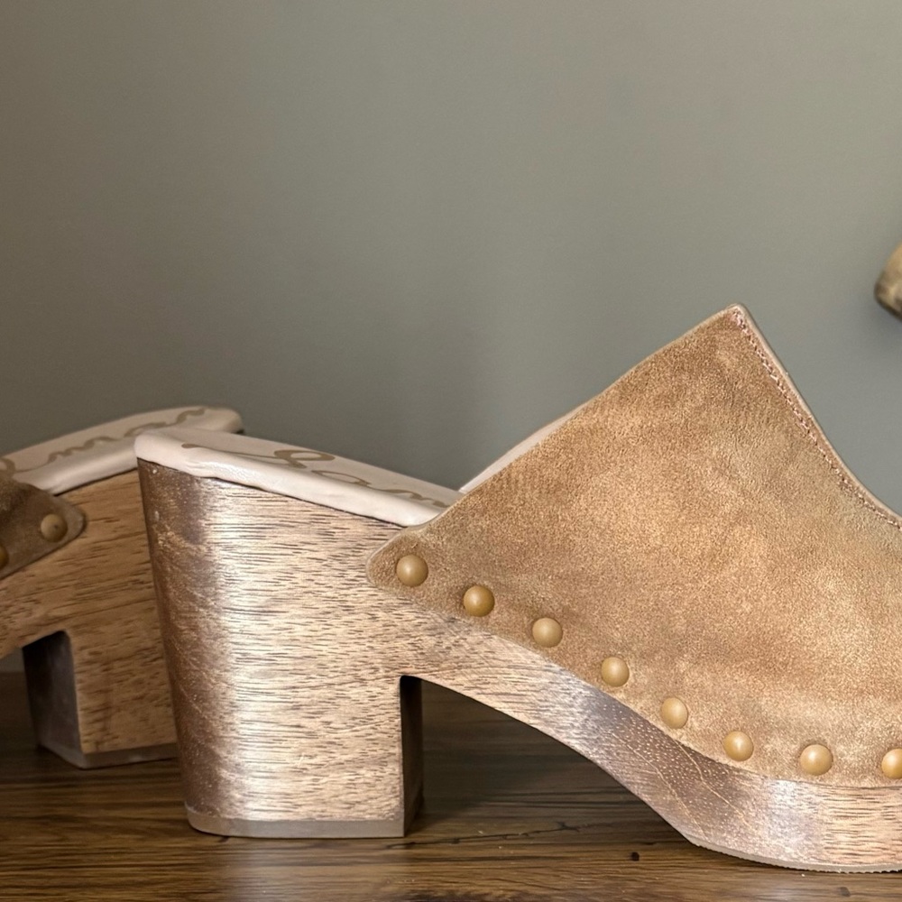Sam Edelman Josselyn Platform Mules Size 10 Color “Whiskey” - Picture 6 of 11